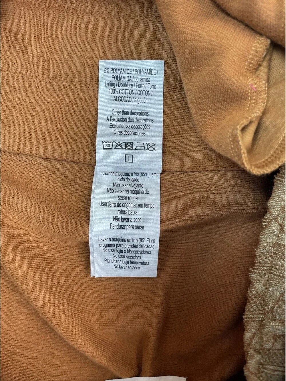 Lacoste Mens Monogram Jacquard Track Pants XL Brown Tapered Sweatpants - Picture 9 of 12